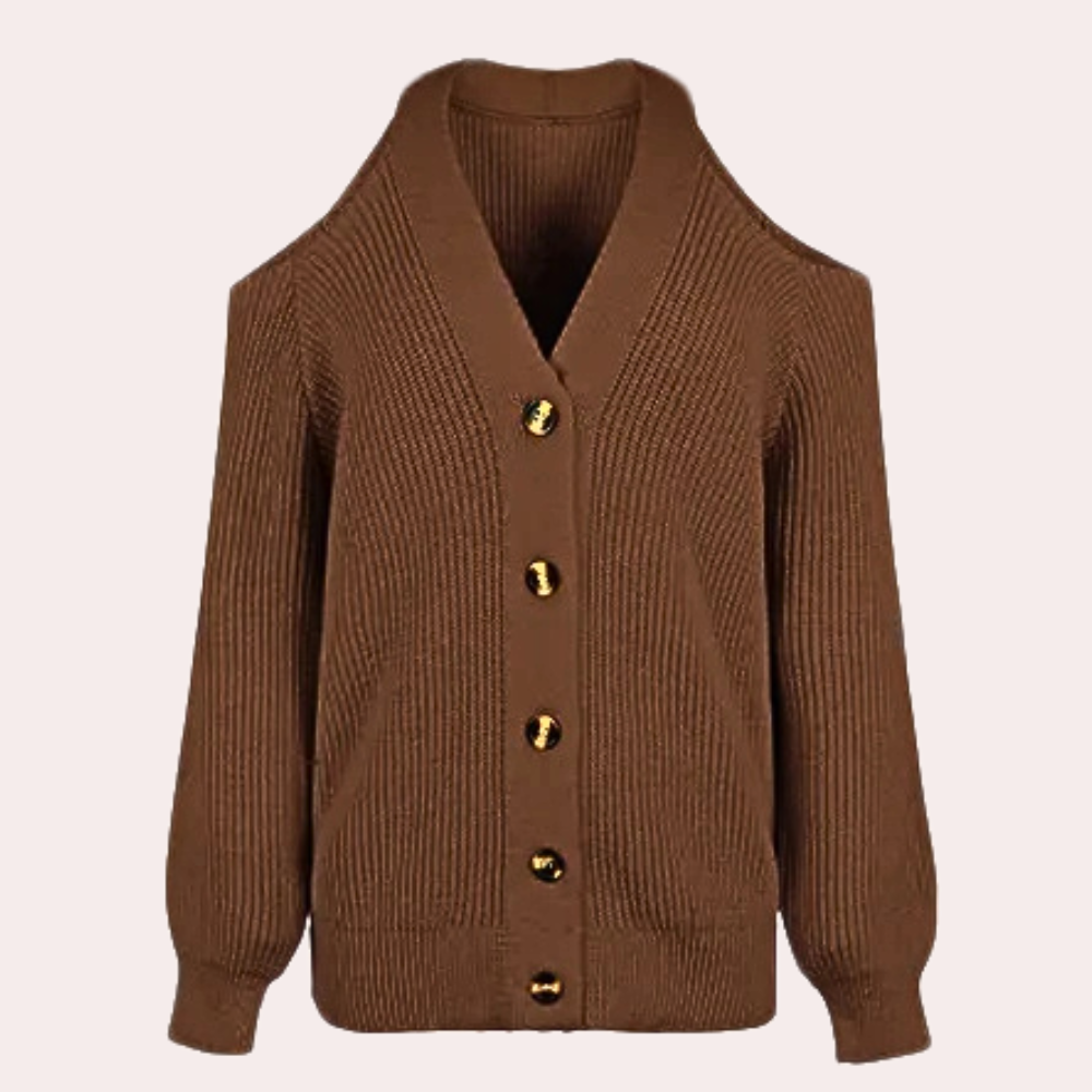 ESTELLA - Pull Classique à Épaules Dégagées pour Femmes