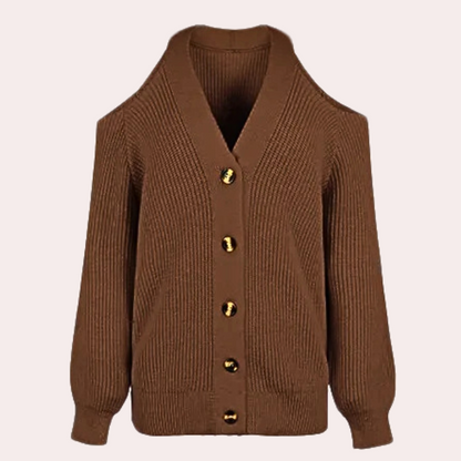 ESTELLA - Pull Classique à Épaules Dégagées pour Femmes