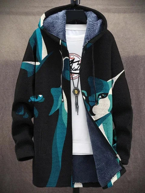 Veste zippée à capuche tendance streetwear