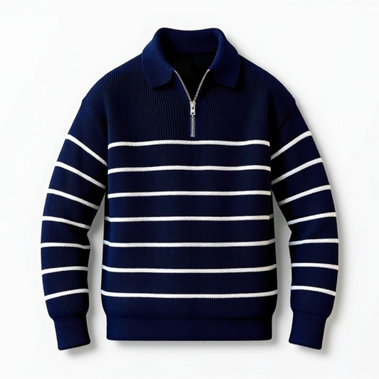 Pull À Capuchon Rayé Décontracté Pour Homme - LuxeStyle