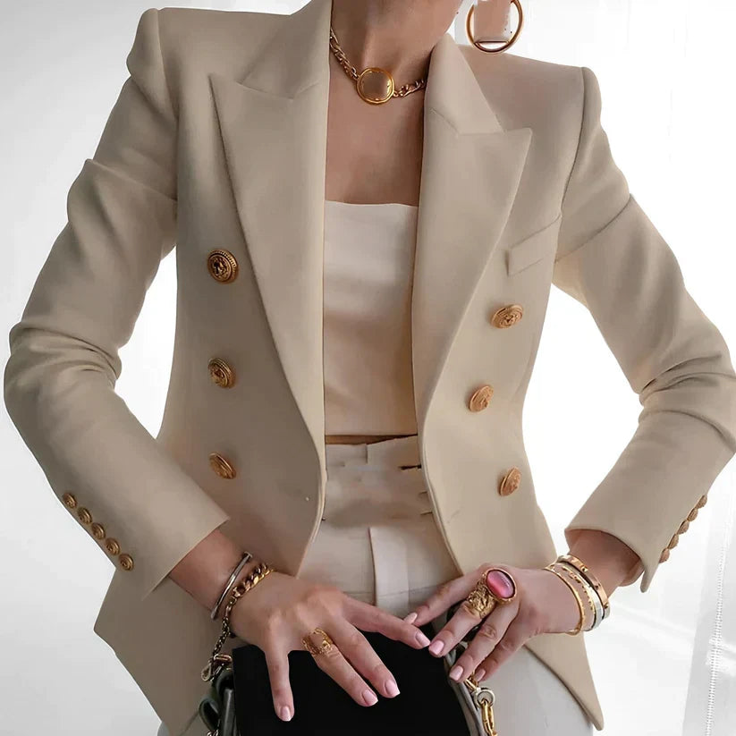 Veste Femme Élégante à Épaules Padded pour Travail