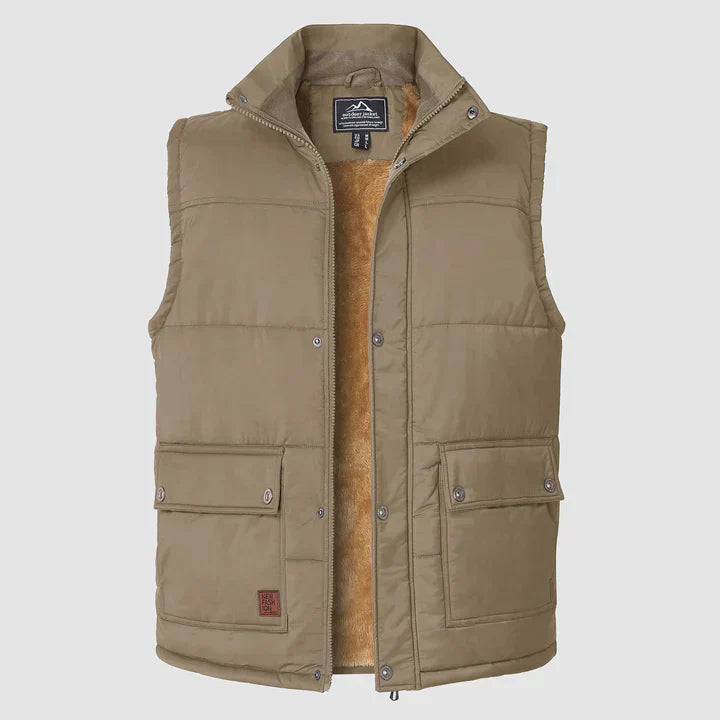 Gilet Homme Élégant - Veste Sans Manches Confortable avec Poches Utiles