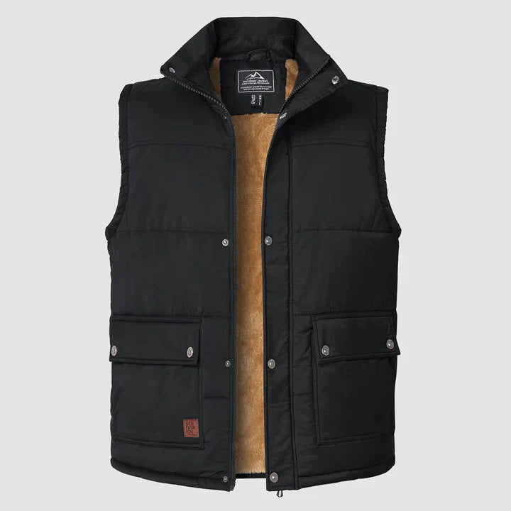 Gilet Homme Élégant - Veste Sans Manches Confortable avec Poches Utiles