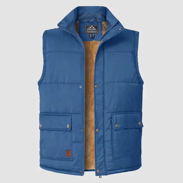 Gilet Homme Élégant - Veste Sans Manches Confortable avec Poches Utiles