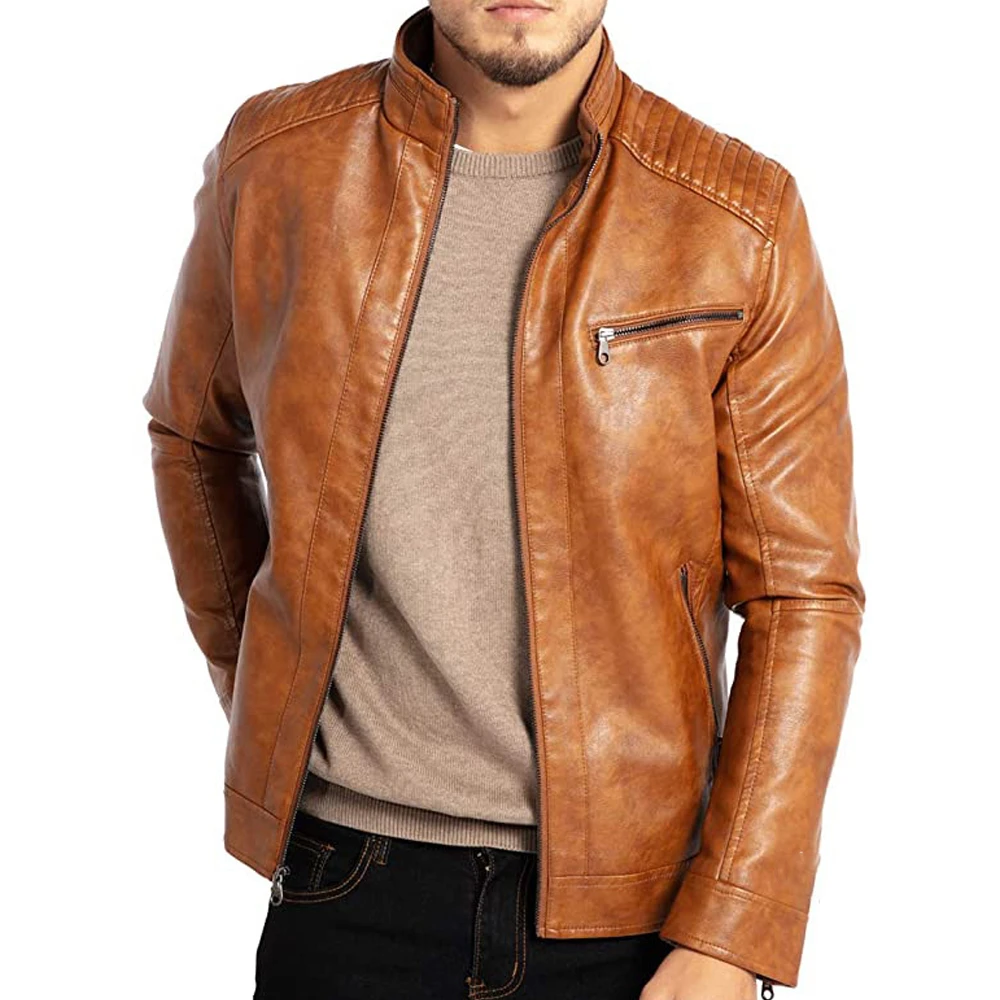 Veste Cuir Homme Élégant - Blouson En Cuir Robuste au Style Rétro - LuxeStyle