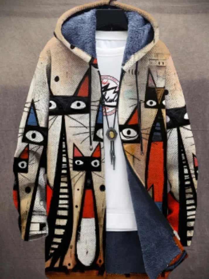 Veste zippée à capuche tendance streetwear