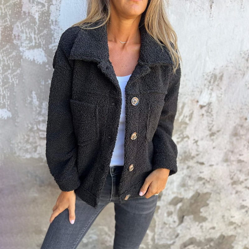 Manteau Femme Élégant en Laine Douce pour Automne - LuxeStyle