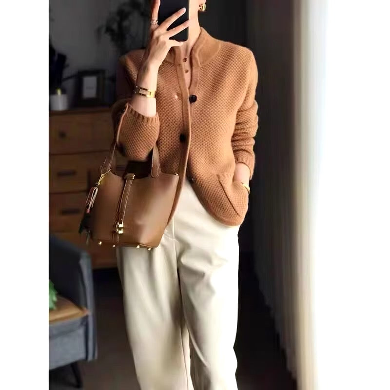 Veste Femme Tricotée - Coupe Élégante et Confortable pour Automne