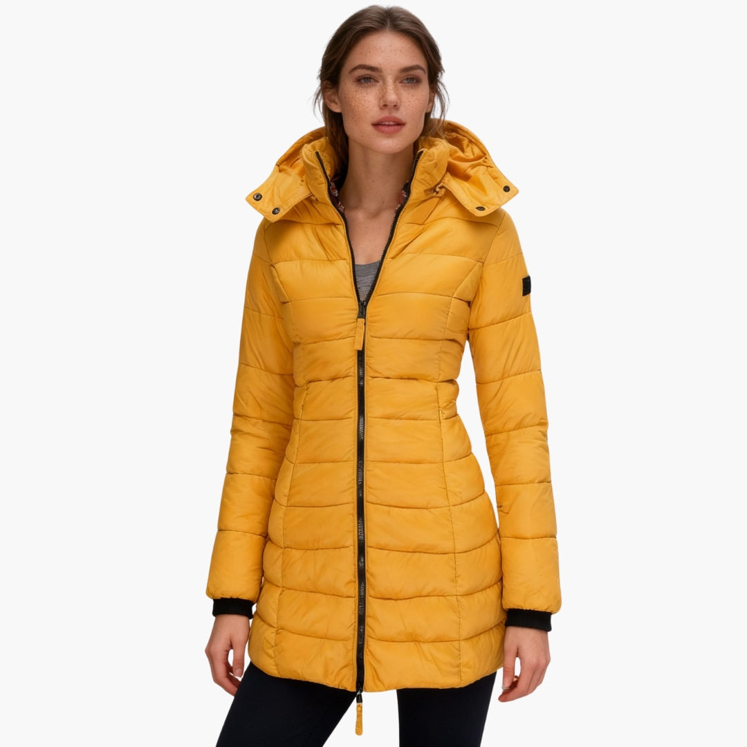 Veste hivernale féminine avec capuchon