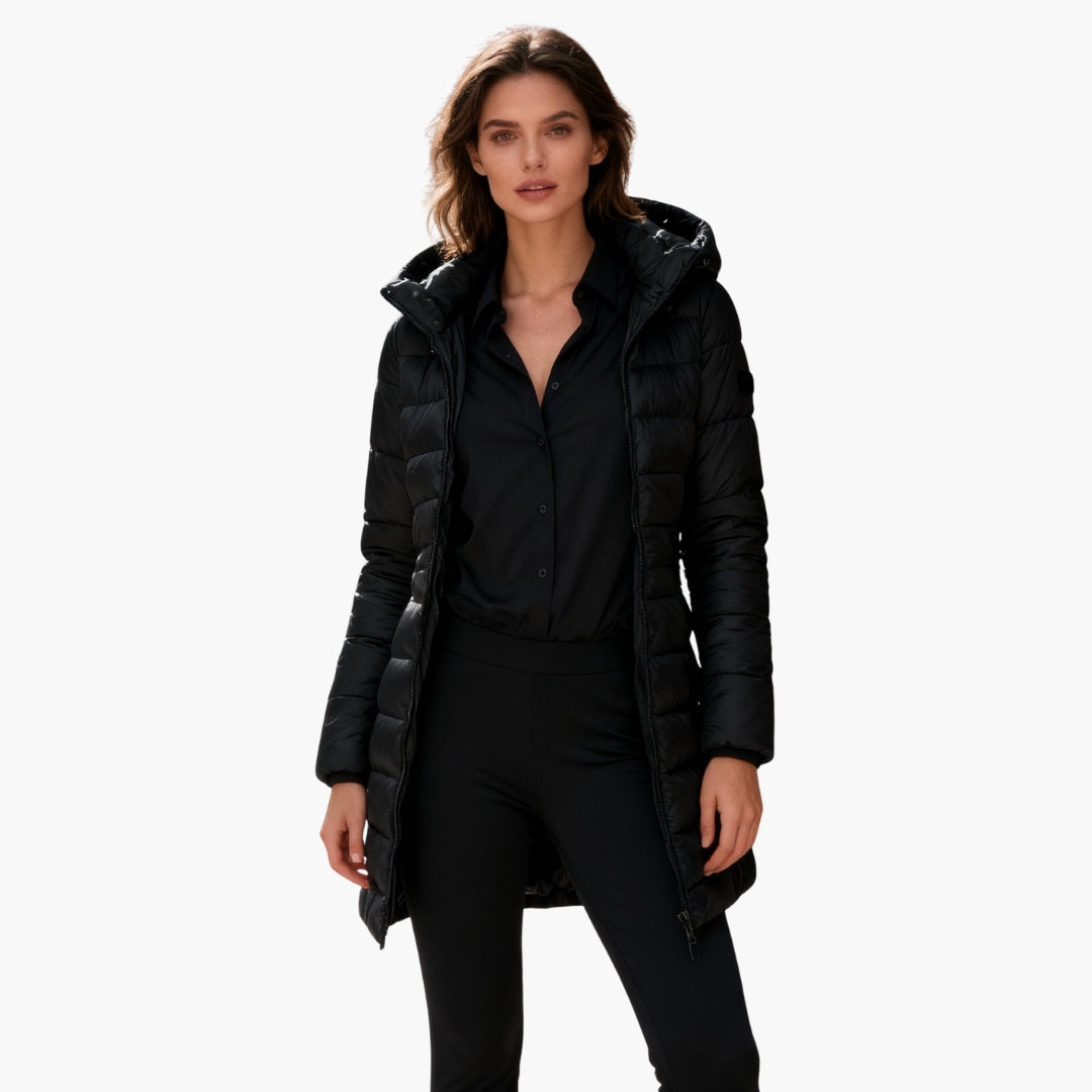 Veste hivernale féminine avec capuchon