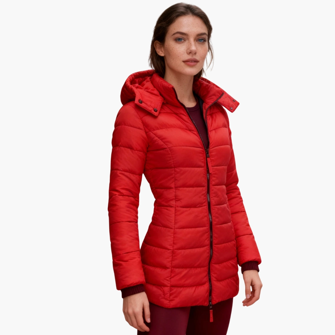Veste hivernale féminine avec capuchon