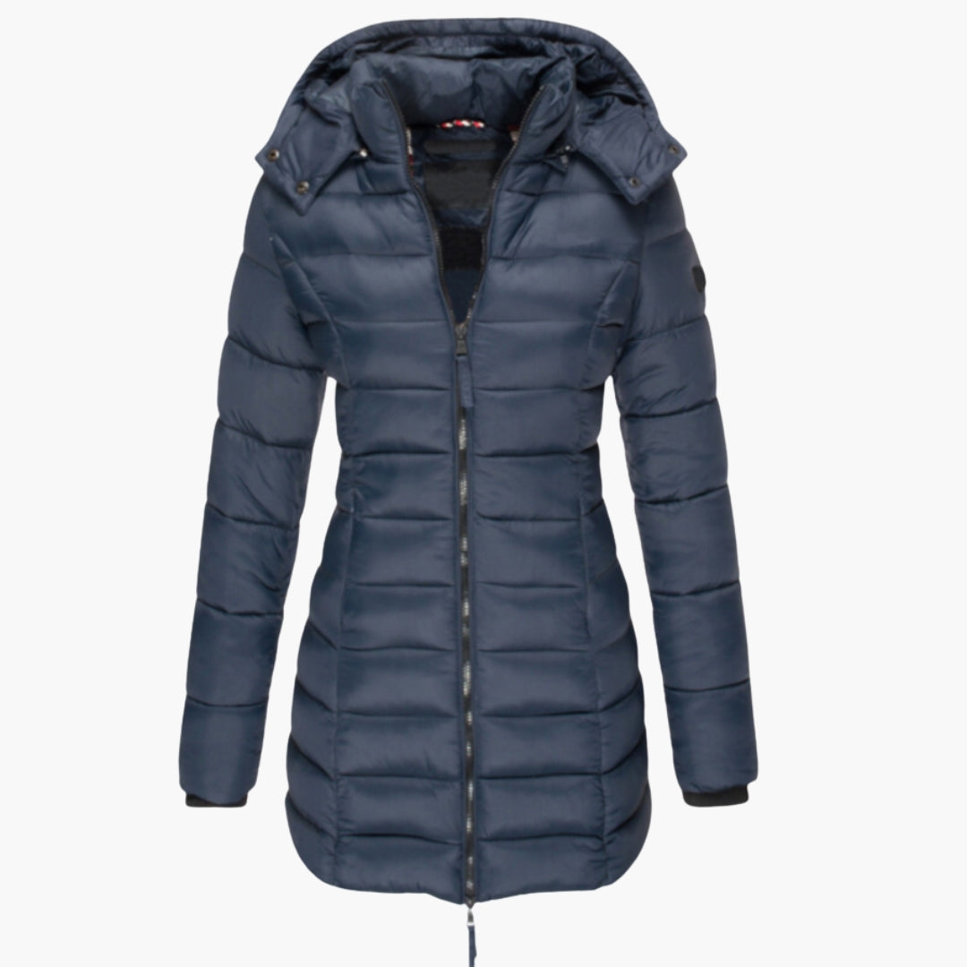 Veste hivernale féminine avec capuchon