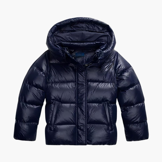 Veste d'hiver doublée pour femme avec capuche et poches latérales - LuxeStyle