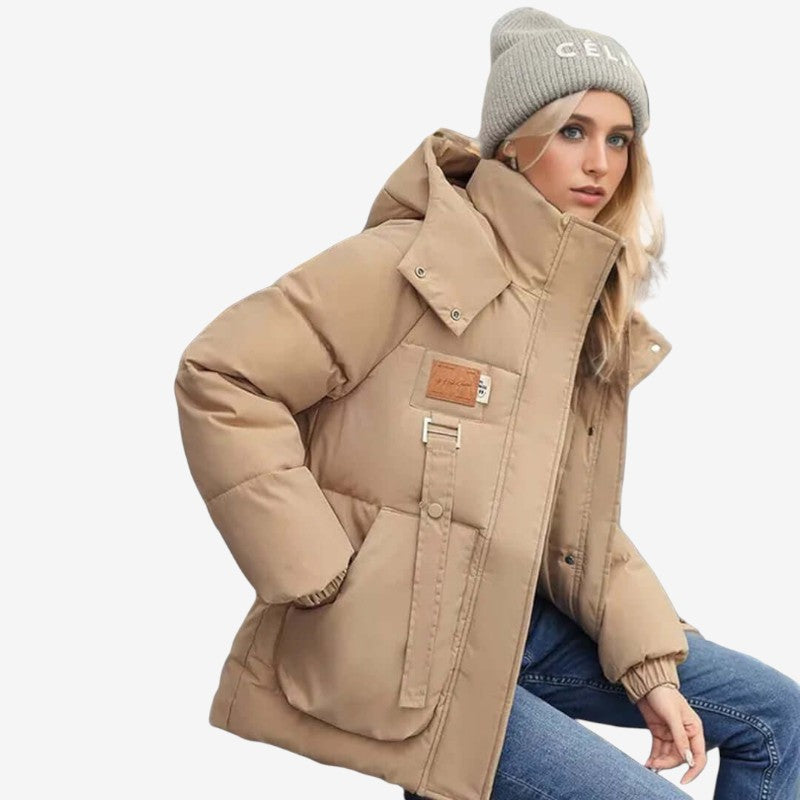 Veste à Capuche Hiver Longue avec Éclair