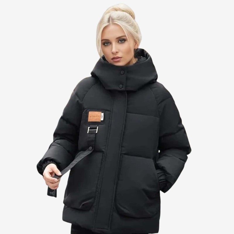 Veste à Capuche Hiver Longue avec Éclair - LuxeStyle
