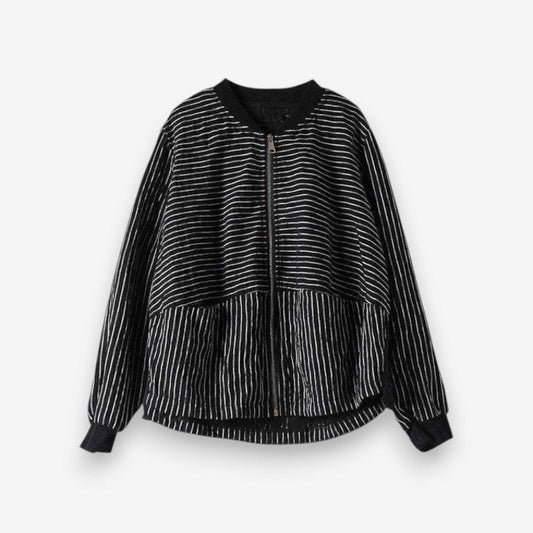 Veste Femme Colorée à Manches Longues avec Fermeture Éclair - LuxeStyle