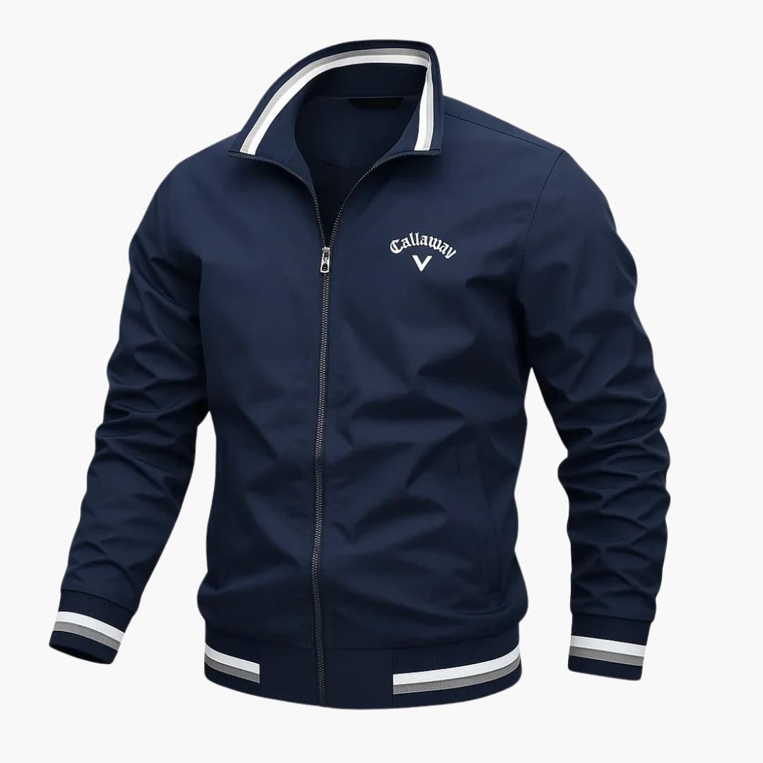 Veste Homme Zippée Élégante – Col Haut, Coupe Classique & Tissu Doux - LuxeStyle
