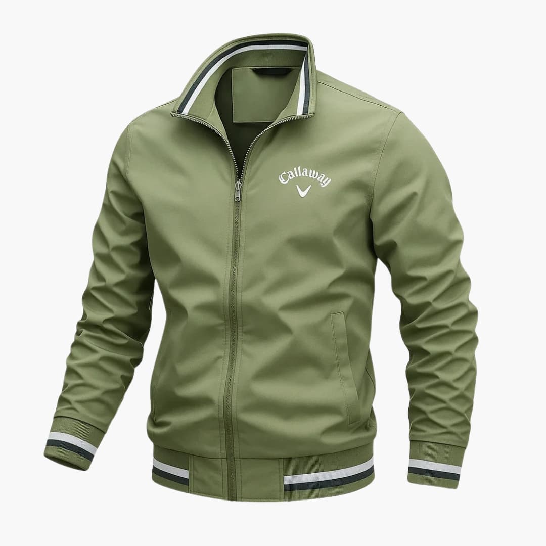 Veste Homme Zippée Élégante – Col Haut, Coupe Classique & Tissu Doux