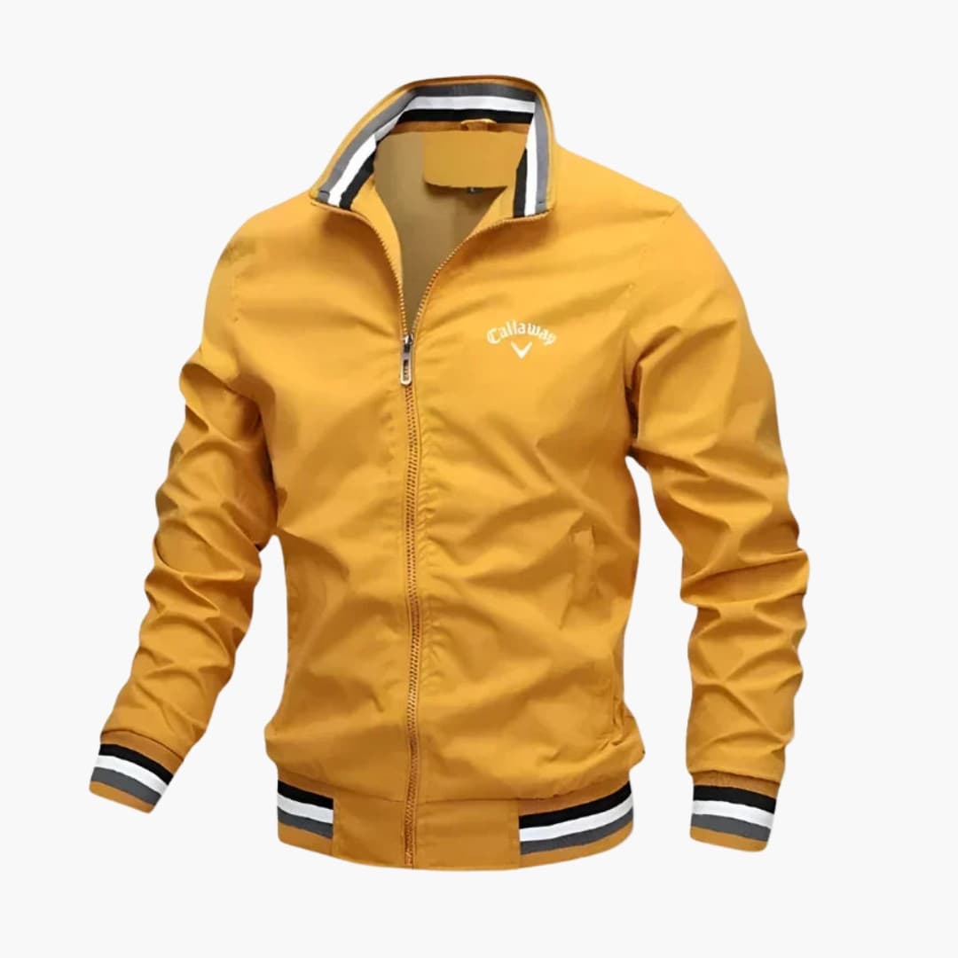 Veste Homme Zippée Élégante – Col Haut, Coupe Classique & Tissu Doux