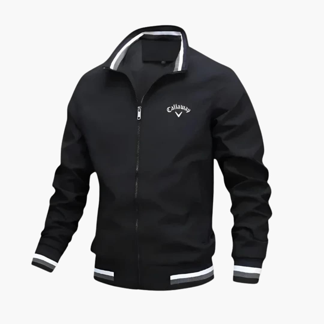 Veste Homme Zippée Élégante – Col Haut, Coupe Classique & Tissu Doux