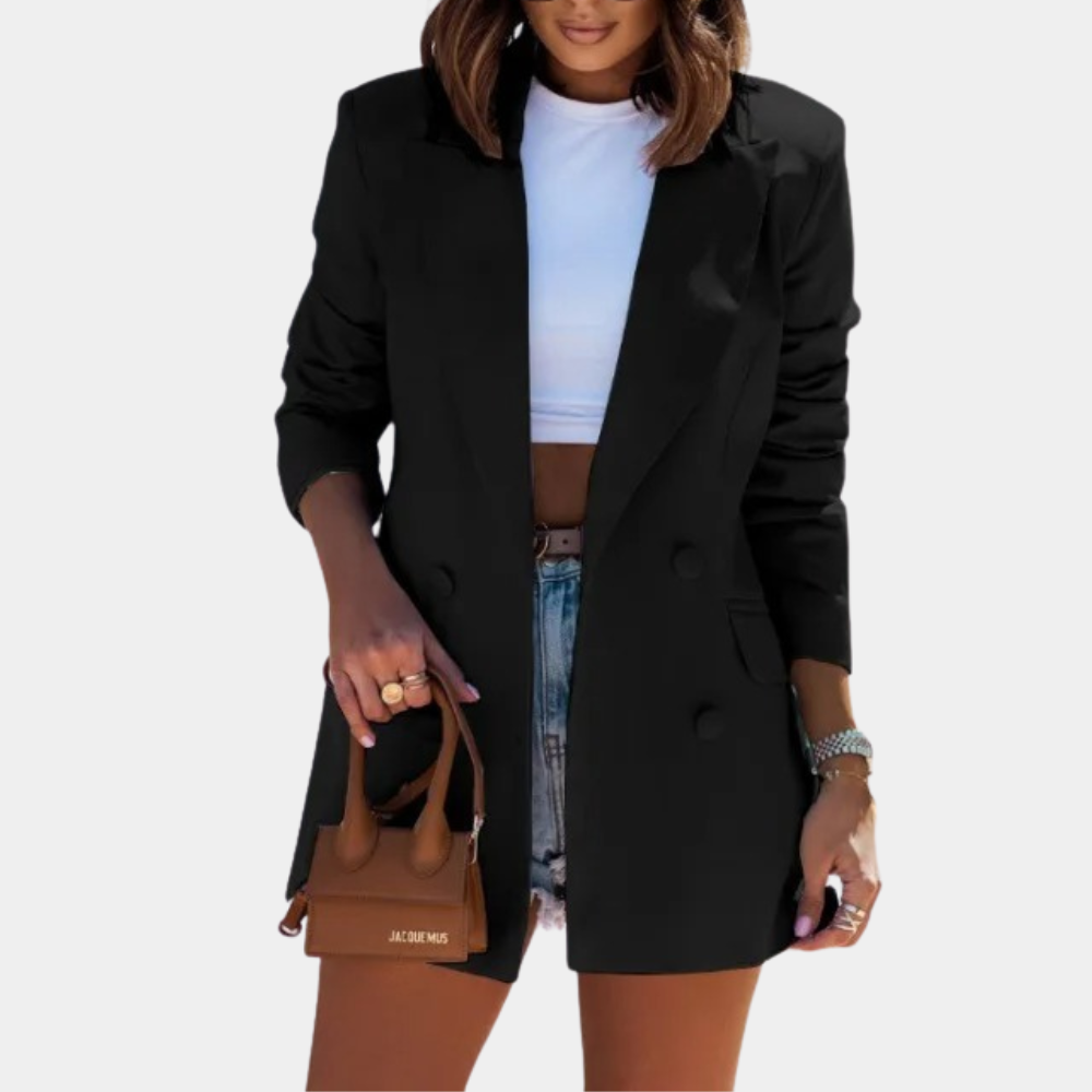 Blazer Femme Élégant Tailleur Mi-Long