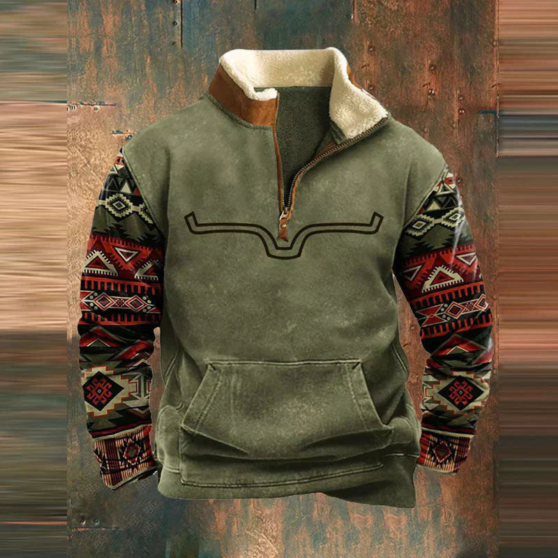 Pull Homme Zippé Élégant en Coton Douillet et Confortable