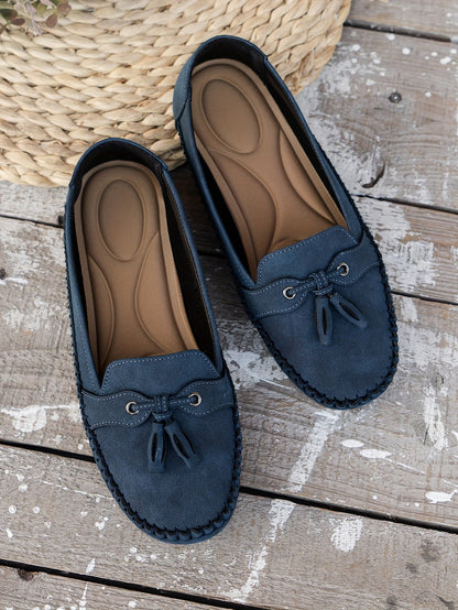 Vireline™ – Mocassin Femme Élégant et Confortable avec Noeud