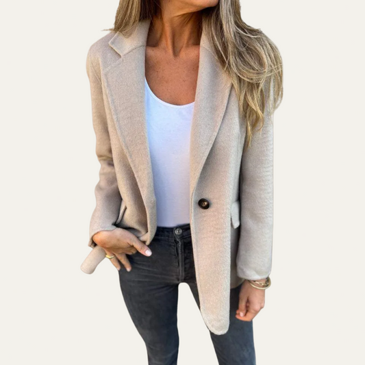 Blazer à simple boutonnage coupe décontractée pour femme