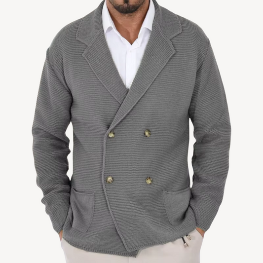 Blazer cardigan élégant en maille pour homme