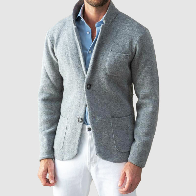 Blazer cardigan en maille pour homme