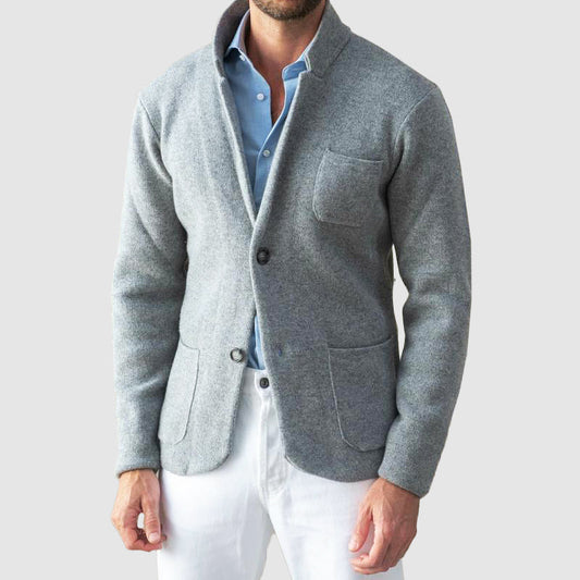 Blazer cardigan en maille pour homme