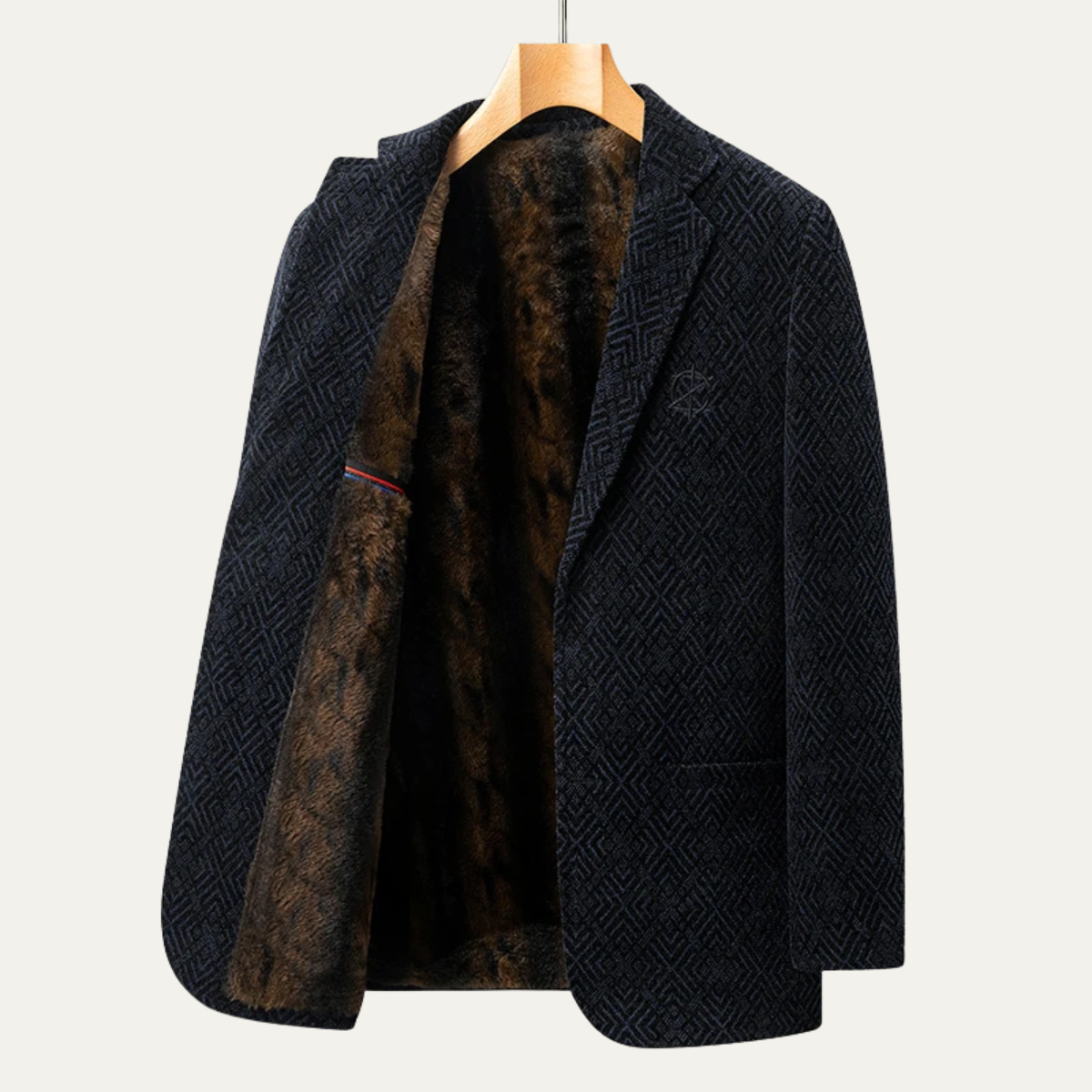 Blazer homme à texture diamant