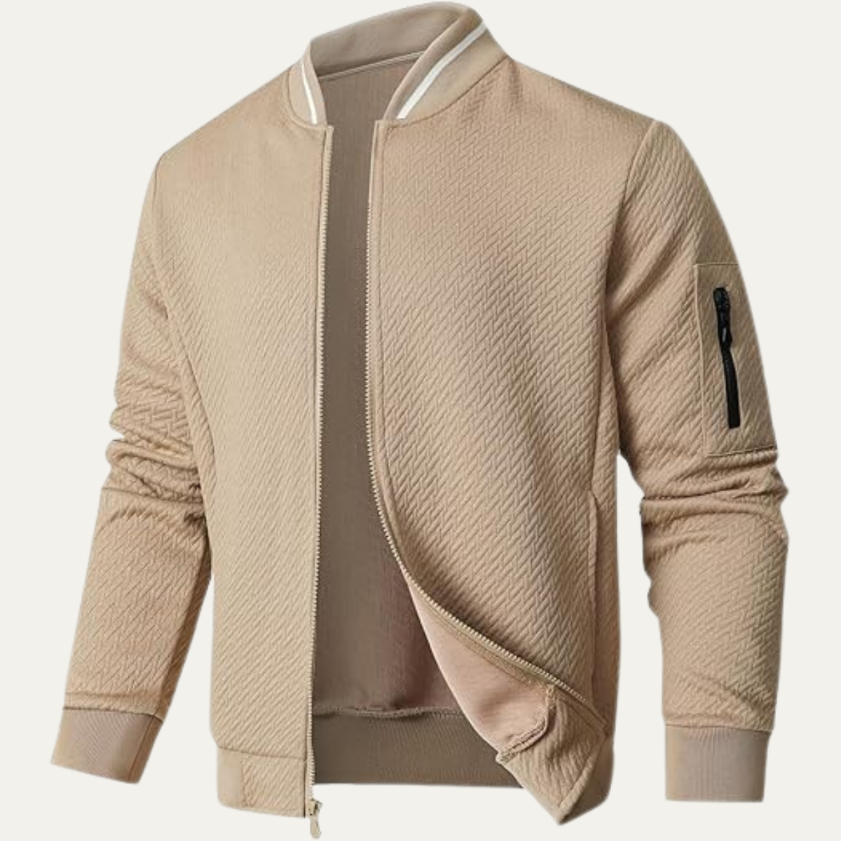 Blouson aviateur matelassé à losanges, coupe ajustée, pour homme