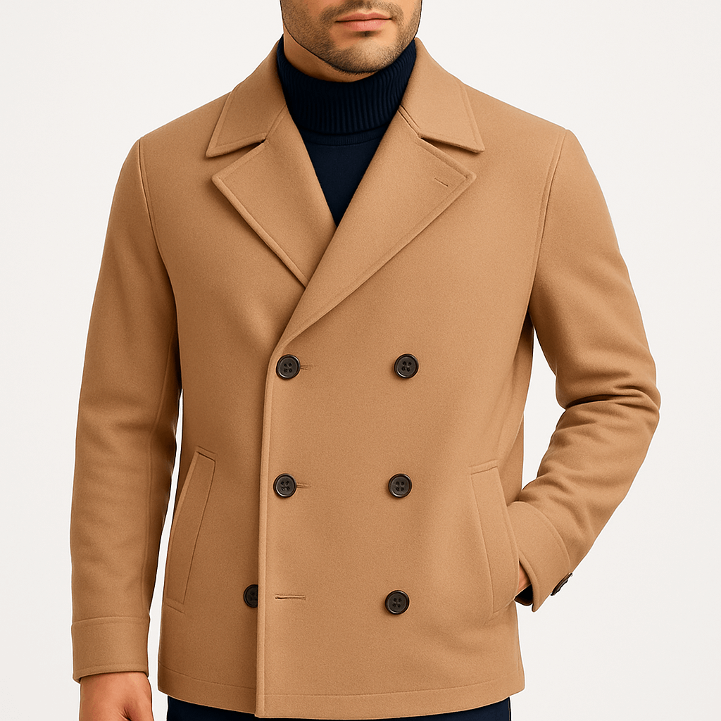 Caban classique en laine pour homme