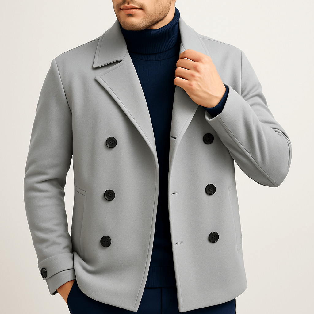 Caban classique en laine pour homme