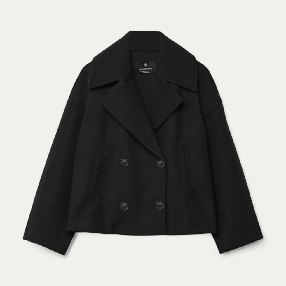 Caban court croisé pour femme