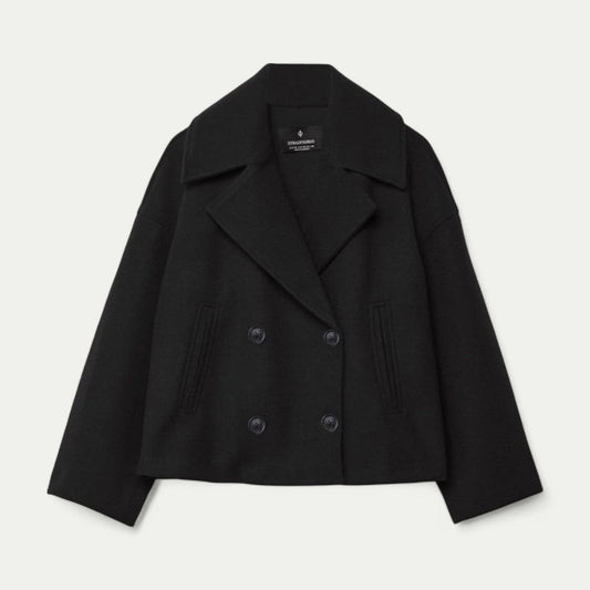 Caban court croisé pour femme