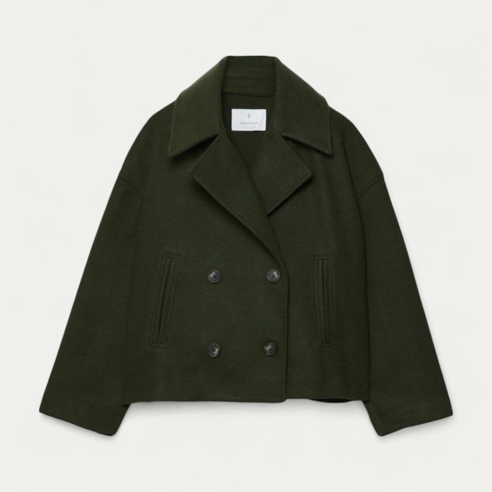 Caban court croisé pour femme