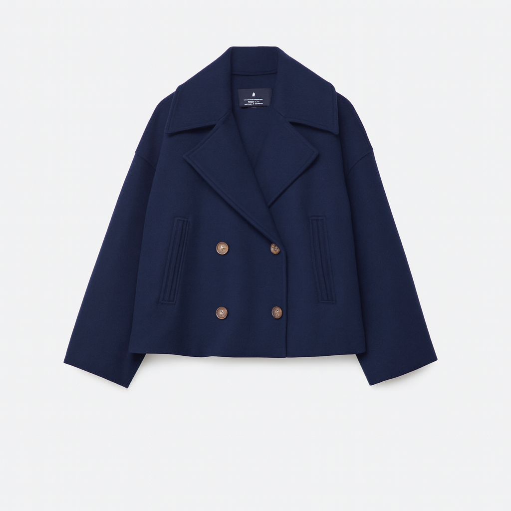 Caban court croisé pour femme