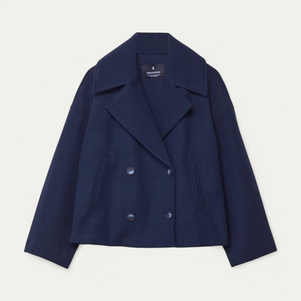 Caban court croisé pour femme
