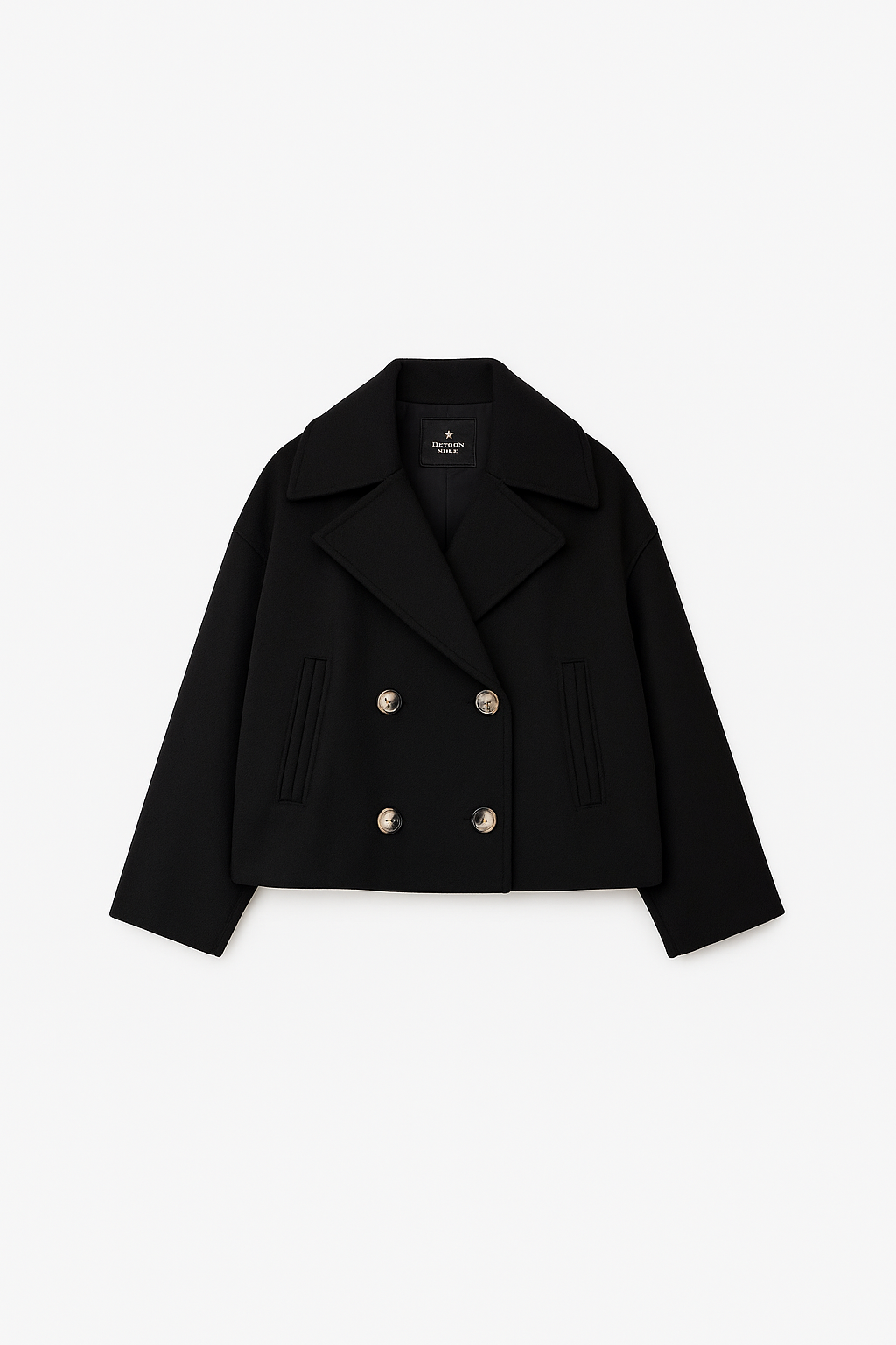 Caban court croisé pour femme