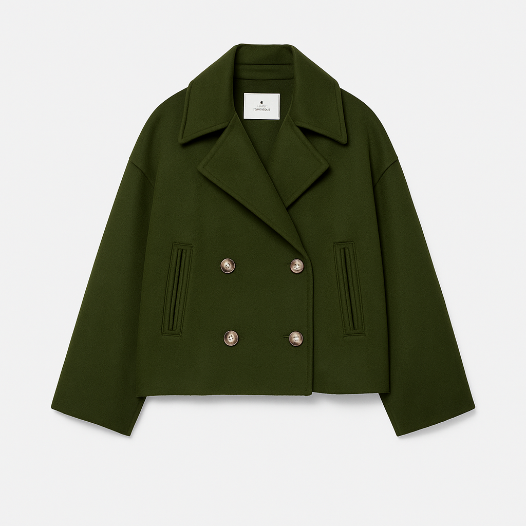 Caban court croisé pour femme