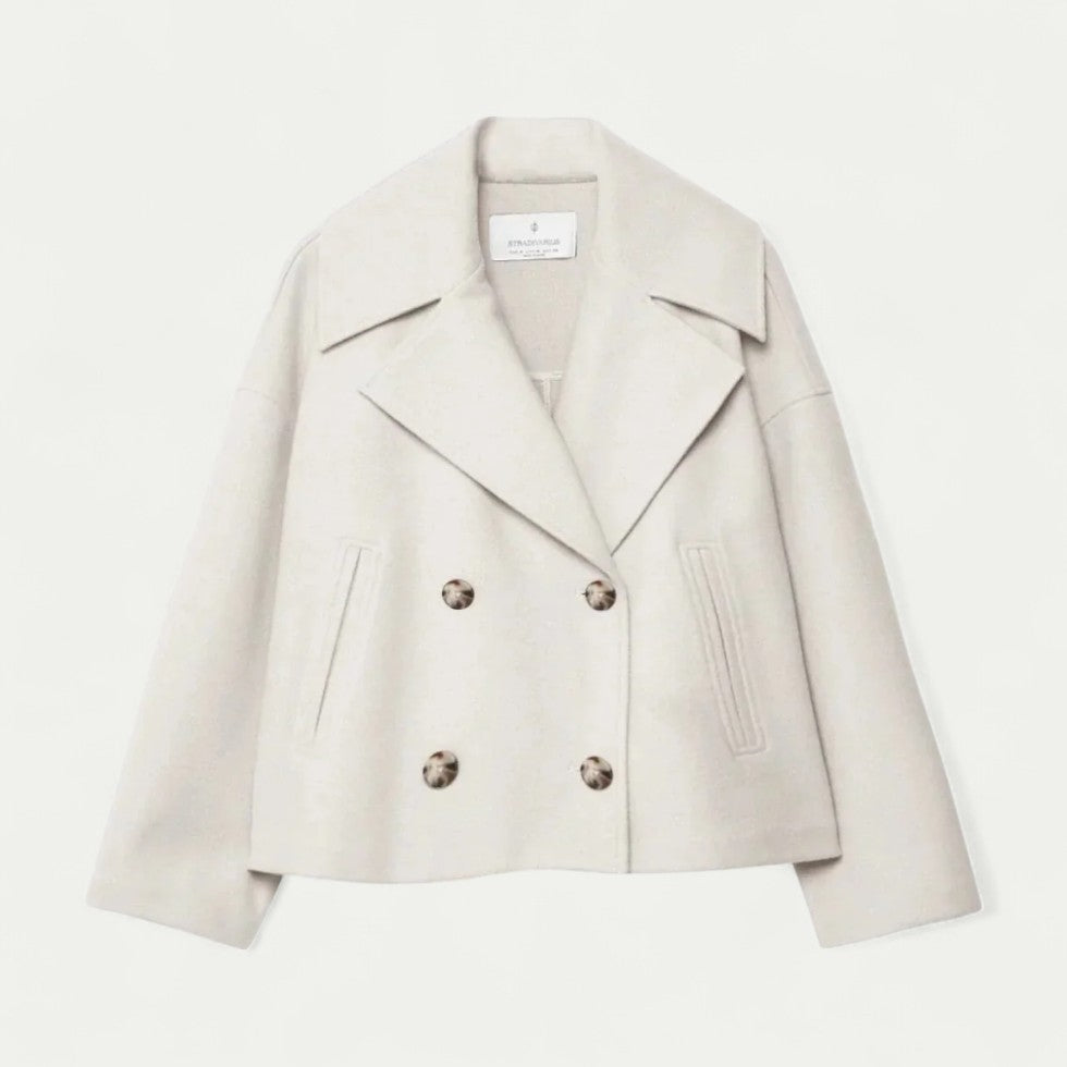 Caban court croisé pour femme