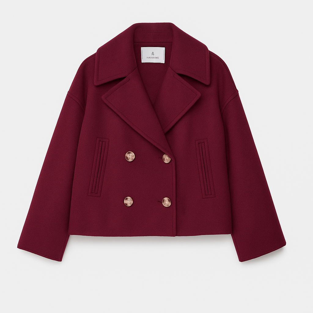 Caban court croisé pour femme