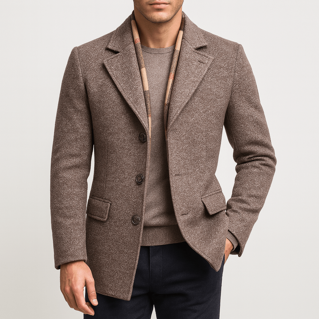 Caban en laine texturée pour homme