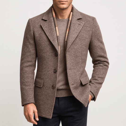 Caban en laine texturée pour homme