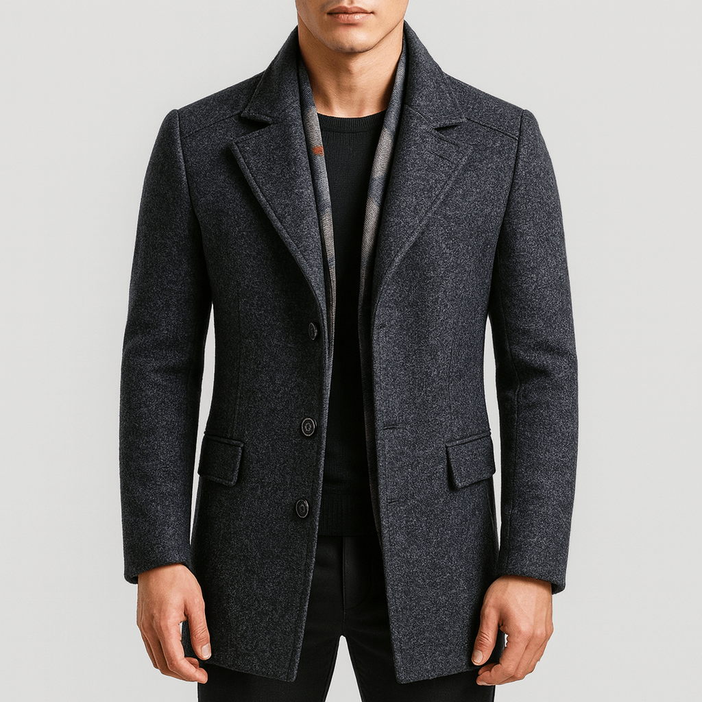 Caban en laine texturée pour homme