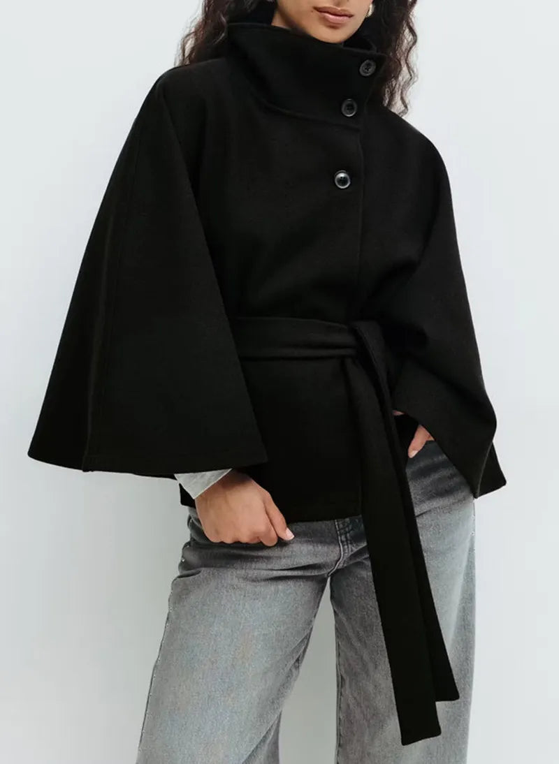 Cape élégante à ceinture pour femme