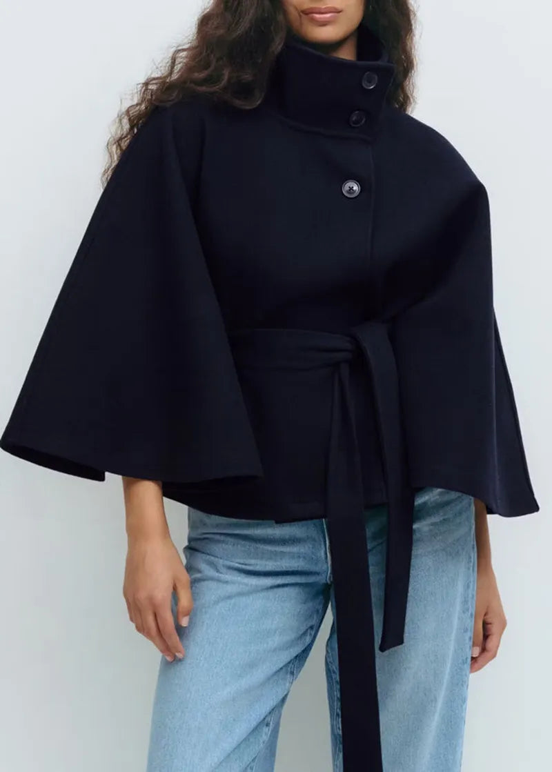 Cape élégante à ceinture pour femme