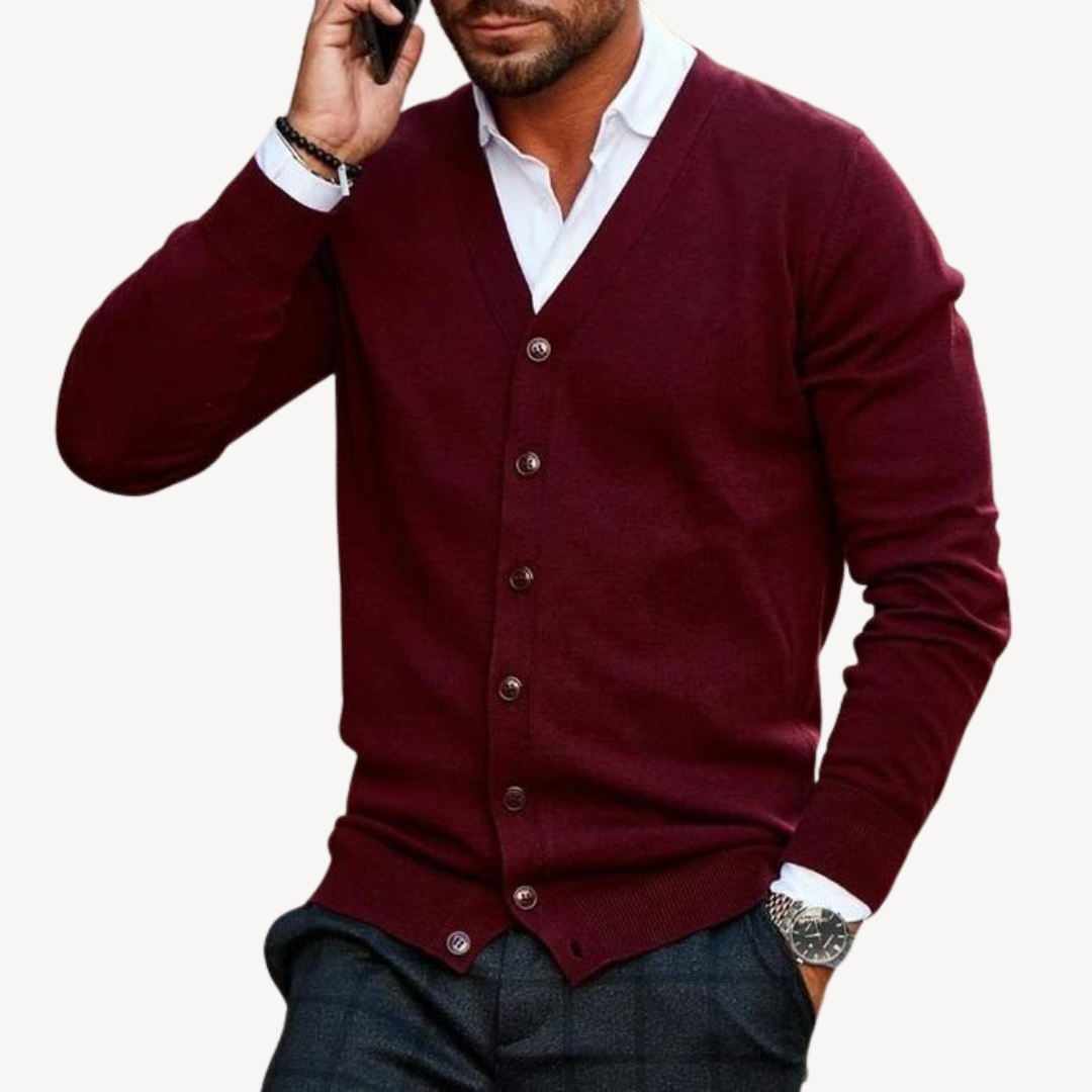 Cardigan classique à boutons pour homme